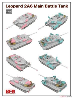 Збірна модель 1/35 Leopard 2A6, з робочими траками, RFM RM-5065