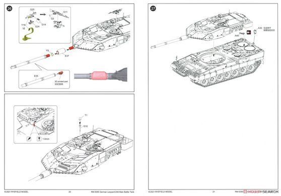 Збірна модель 1/35 Leopard 2A6, з робочими траками, RFM RM-5065