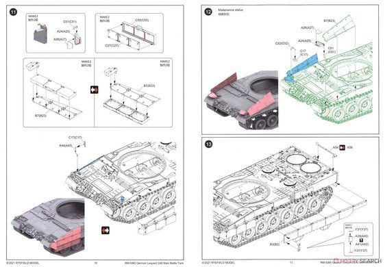 Збірна модель 1/35 Leopard 2A6, з робочими траками, RFM RM-5065
