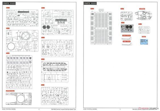 Збірна модель 1/35 Leopard 2A6, з робочими траками, RFM RM-5065