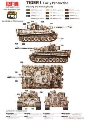 Збірна модель 1/35 Tiger I ранніх випусків з повним інтер'єром, RFM RM-5025