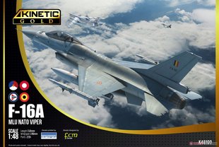 Збірна модель 1/48 F-16AM Block 20 MLU тактичний винищувач, Kinetic K48100