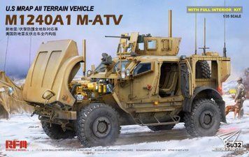 Збірна модель 1/35 M1240A1 M-ATV бронеавтомобіль (MRAP), з повним інтер'єром, RFM RM-5032