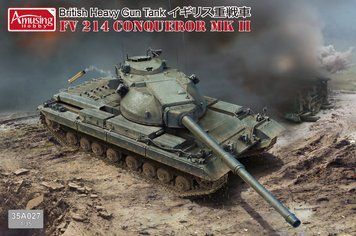Збірна модель 1/35 FV214 Conqueror Mk II британський важкий танк, Amusing Hobby 35A027