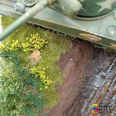Пучки квітів із зеленим листям для діорам &ndash; біло-рожеві, MiniAfure (28 шт, 10 мм)