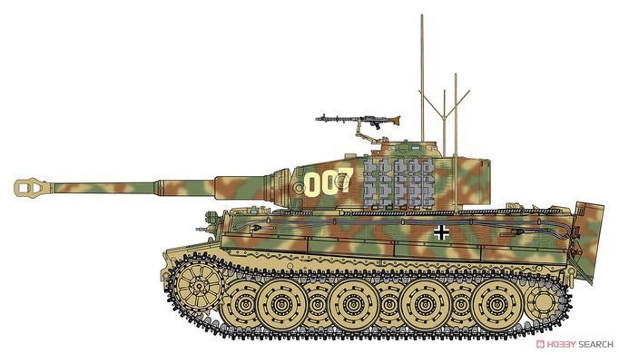 Збірна модель 1/35 Tiger I Pz.Kpfw.VI Ausf.E пізніх випусків / останній Tiger Міхаеля Віттмана, з циммеритом та Magic Track, Dragon 6800