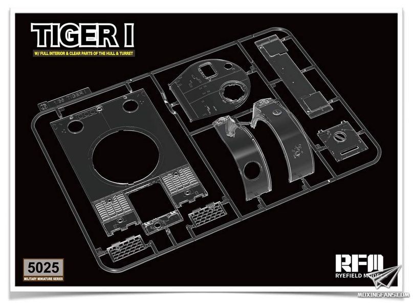 Збірна модель 1/35 Tiger I ранніх випусків з повним інтер'єром, RFM RM-5025