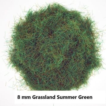 Трава (флок) 8мм - зелена літня лугова трава (Grassland Summer Green), Storm Creation G8005 (30г)
