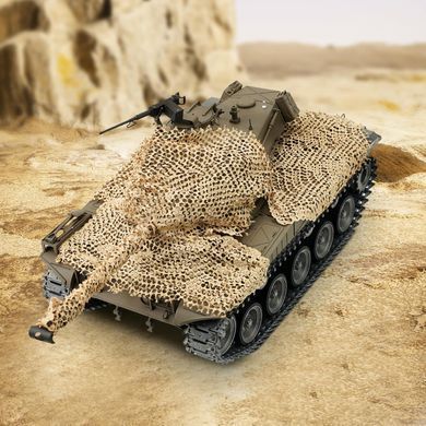 Маскувальна сітка "Баракуда" для сучасної техніки в 1/35 - Пісочно-жовта (Desert Yellow), тип А - щільна тканина