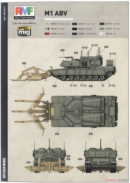 Збірна модель 1/35 M1150 Assault Breacher Vehicle машина для розмінування, RFM RM-5011