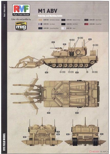 Збірна модель 1/35 M1150 Assault Breacher Vehicle машина для розмінування, RFM RM-5011