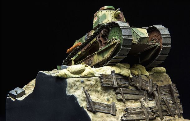Збірна модель 1/35 Renault FT-17 з клепаною баштою, Meng TS-011