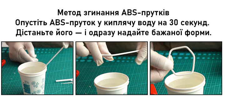 Набір прутків і профілів з ABS-пластику для моделювання, 240 мм (20 шт)