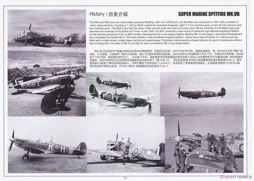 Збірна модель 1/35 Supermarine Spitfire Mk.Vb британський винищувач, Border Model BF-004
