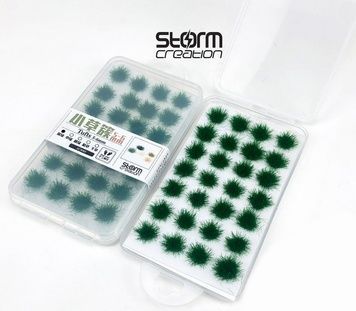 Пучки трави для діорам, темно-зелені (Dark Green), висота 5-6 мм, 28 шт, Storm Creation SC3085