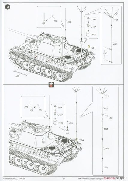 Збірна модель 1/35 Panzerbefehlswagen Panther Ausf.G, RFM RM-5089