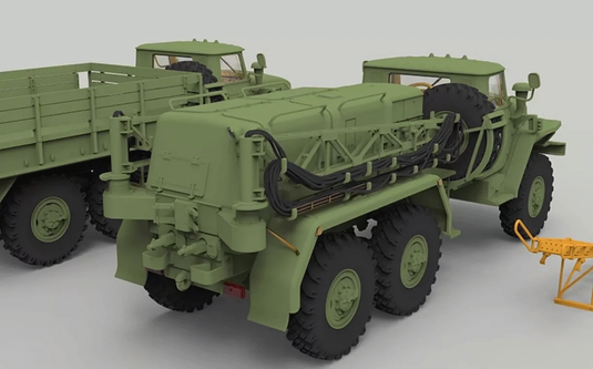 Збірні моделі 1/48 Урал 4320 / АПА-5Д комплект з двох моделей