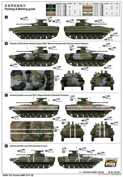 Збірна модель 1/35 БМП-2 бойова машина піхоти, Trumpeter 05584