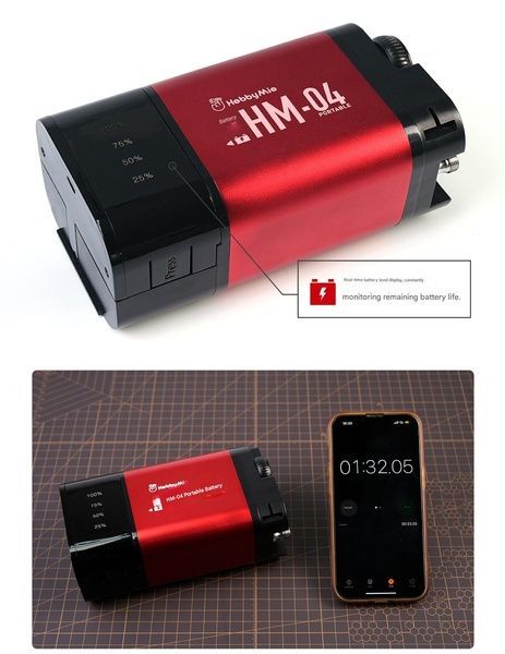 Акумуляторний компресор для аерографа HobbyMio HM-04 (8000 мАг)