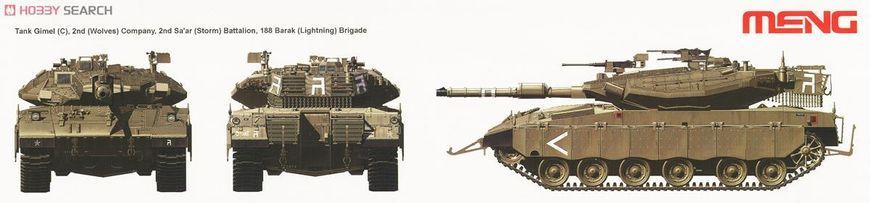 Збірна модель 1/35 Merkava Mk.3D LIC пізня + набори фототравлення Eduard 36242, 36243, 36246, Meng TS-025
