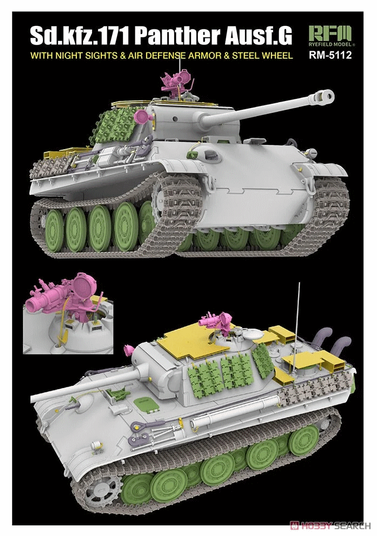 Збірна модель 1/35 Panther Ausf.G із сталевими котками, ІЧ