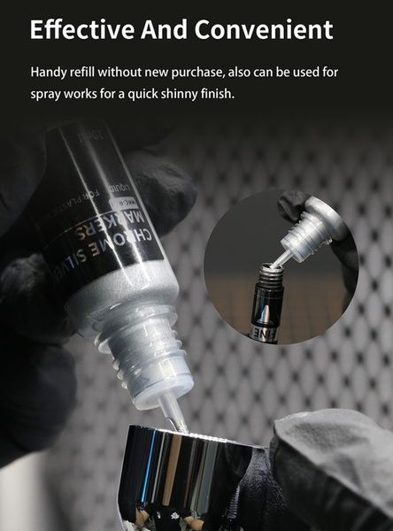 Фарба для хромового маркера (Chrome Silver) DSPIAE CR-10, 10 мл