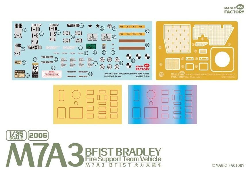 Збірна модель 1/35 M7A3 BFIST Bradley бойова машина управління вогнем, Magic Factory 2006
