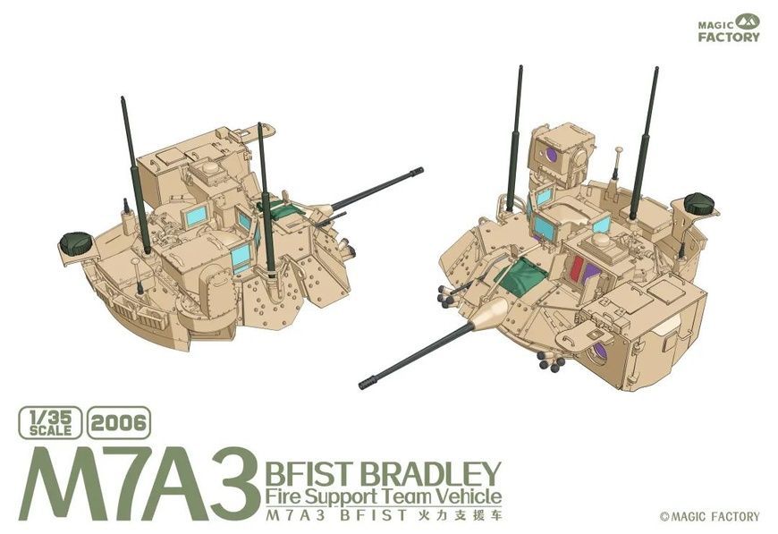 Збірна модель 1/35 M7A3 BFIST Bradley бойова машина управління вогнем, Magic Factory 2006