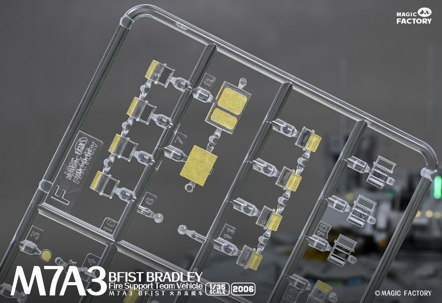 Збірна модель 1/35 M7A3 BFIST Bradley бойова машина управління вогнем, Magic Factory 2006