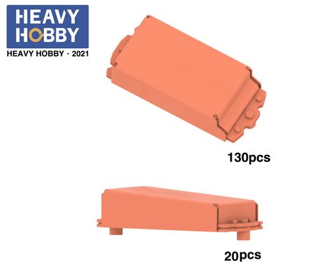 Heavy Hobby HH-35017 1/35 Набір блоків динамічного захисту Контакт-1 (3D друковані) 137 шт.