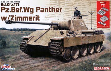 Збірна модель 1/35 Panzerkampfwagen Panther / Pz.Bef.Wg Panther (Sd.Kfz. 171), з циммеритом та Magic Track, Dragon 6965