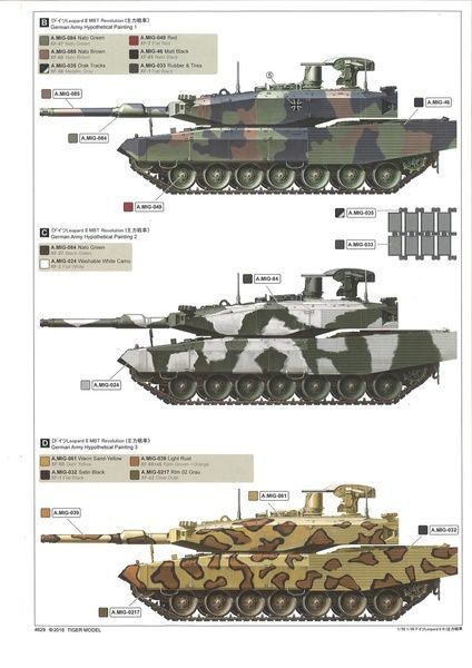 Збірна модель 1/35 Leopard 2A4 Revolution I, Tiger Model 4629