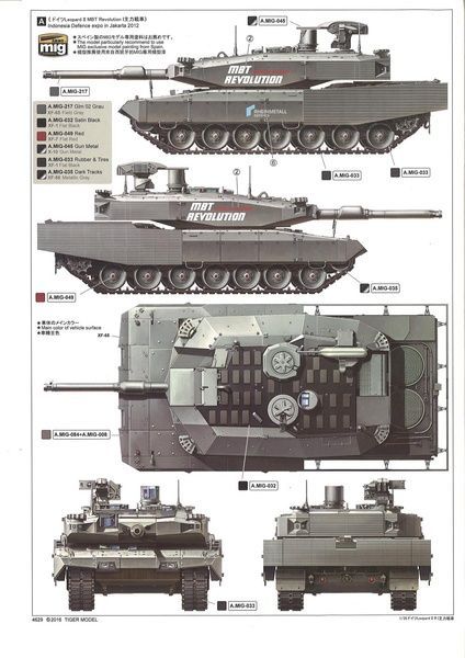 Збірна модель 1/35 Leopard 2A4 Revolution I, Tiger Model 4629