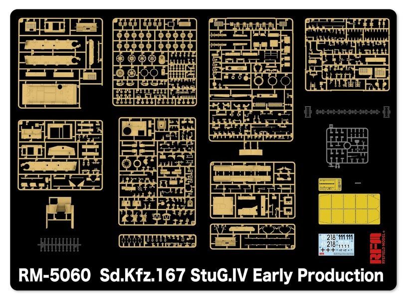 Збірна модель 1/35 StuG.IV (SdKfz 167), ранніх випусків, з робочими траками, RFM RM-5060