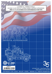 Набір малярних масок, декалей та інших доповнень до M1240A1 M-ATV в 1/35 (для моделі RFM), Galaxy Model D35011