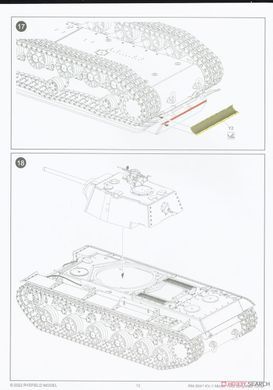 Збірна модель 1/35 КВ-1 зр. 1942 р. з баштою спрощеного типу, з робочими траками, RFM RM-5041