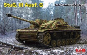 Збірна модель 1/35 StuG.III Ausf. G, ранніх випусків, з повним інтер'єром та робочими траками, RFM RM-5073